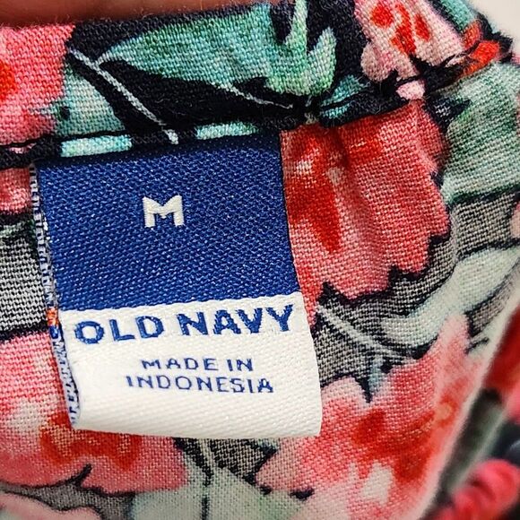 Old Navy Dress For Women Size Medium Floral Print On/Off Shoulder Ruffle - Picture 9 of 10